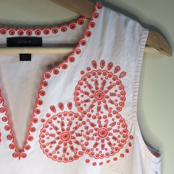 J. Crew embroidered eyelet accent tank top - Picture 3 of 9
